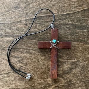 Wooden Cross Necklace